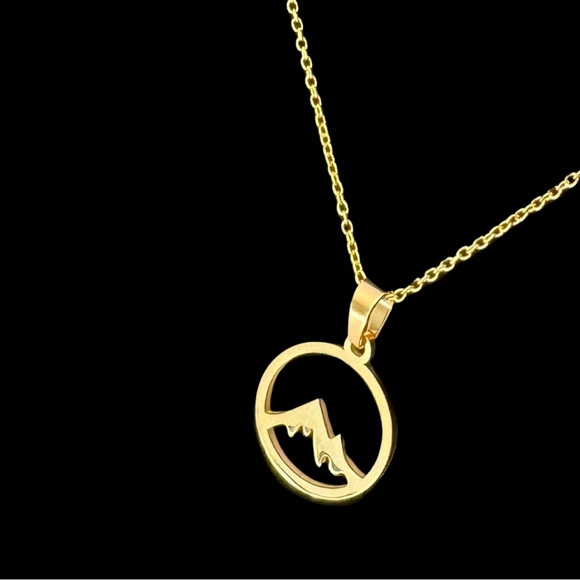 🆕 Gold Necklace Golden Mtn Ascent - Picture 2 of 3